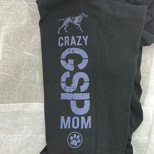 Crazy GSP Mom Black Leggings - Large